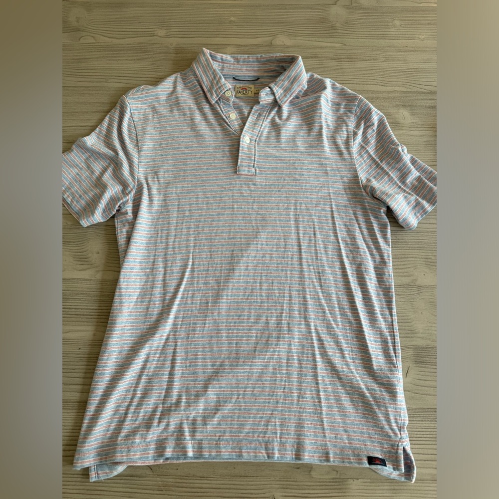 Men’s FAHERTY short sleeve polo striped shirt